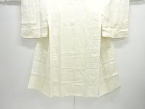 アンティーク　本麻透かし織　草花模様長襦袢